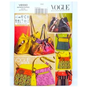 Vogue V8590 Purse/ Handbag bags Pattern  4 Styles UNCUT